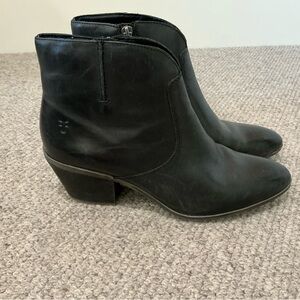 Low Frye Black Booties with Heel